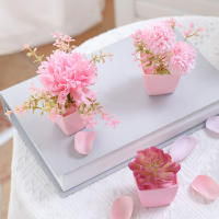 Mini Plantilla De Flores Artificiales Para Decoración Del Hogar Y Oficina Uso Año round Para Mesas Y Estantes En Habitaciones Estudios Y Dormitorios - details 8