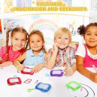 Tablero De Dibujo Magnético Mini Con Hebilla De Escalada Regalo Para Escuela Para Niños Blanco Y Negro - details 2