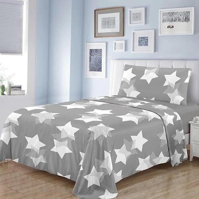 TODOBIEN STORE - Juego Sábana Cama 90,105,135,150,180- Juego de Sábanas para Cama 3 Piezas, Bajera Ajustable, Encimera, 1 Funda Almohada - 1
