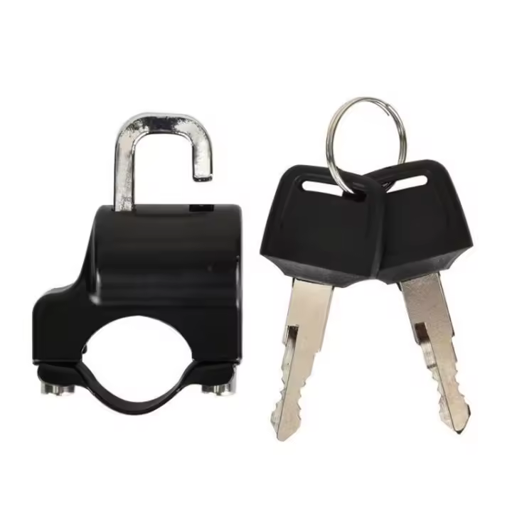Cerradura De Seguridad Universal Para Motocicleta Y Bicicleta Eléctrica Con Montaje En Manillar Y Llaves Anti-Robo De 22mm-26mm Color Negro - 1