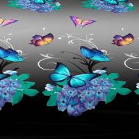 Manta De Cama Con Patrón De Danza De Mariposa Y Flores 1 Pieza Poliéster 100% Forro Frotado Para Dormitorio Excluye Fundas De Almohada - details 6