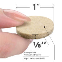 Pegatinas De Tela Autoadhesivas 48PC Beige Tamaños Variados Para Patas De Muebles Sillas Y Mesas Protección Antideslizante Anti-Rasguños - details 2