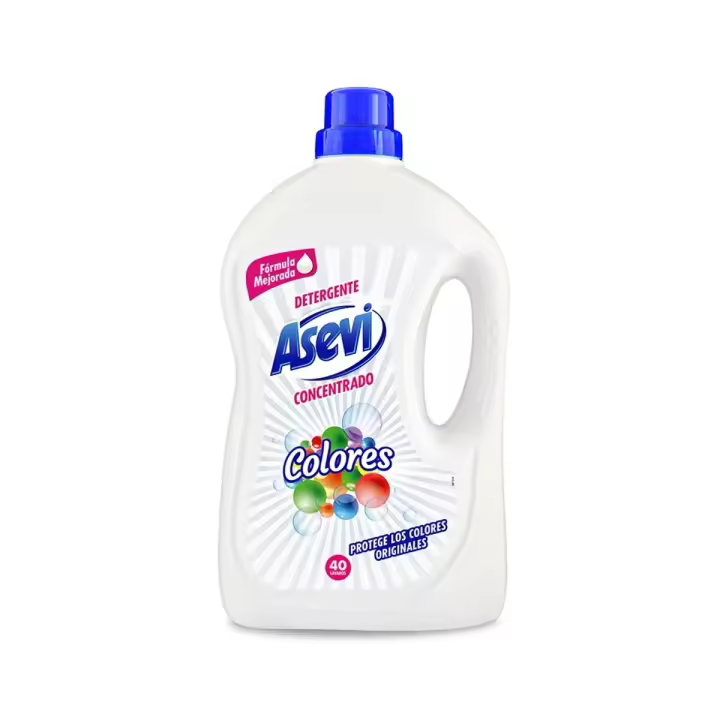 Pack 5 uds. Asevi Detergente Líquido Concentrado Colores - 40 Dosis - 1