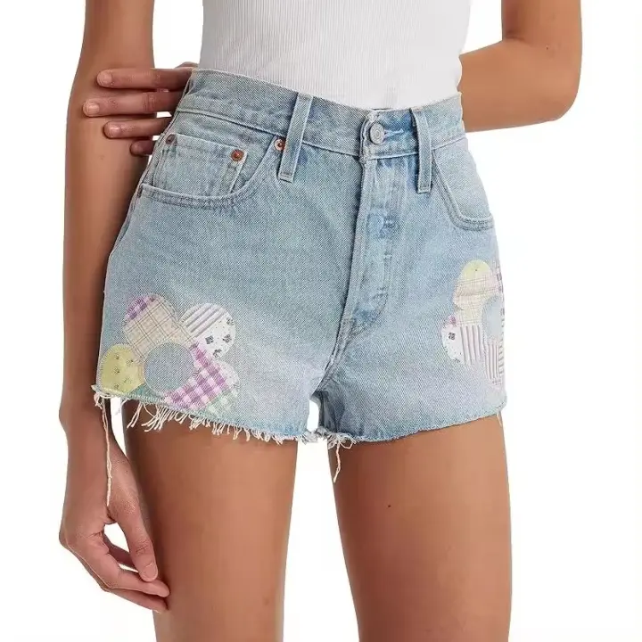 Levis  501 Original Shorts color Light Blue Cotton - Pantalones vaqueros cortos Levis para mujer 501 Fresh As A Daisy Short - W25 - 1
