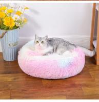 Cama Redonda De Peluche Suave Para Gatos Y Perros Cama De Algodón Tamaño 40x40x25cm 2 En 1 Saco De Dormir Y Nido Para Pequeños Perros Y Gatos - details 3