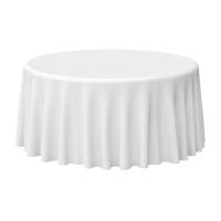 Mantel Redondo De Seda Blanca Para Bodas Y Fiestas Cubierta Transparente Brillante Y Suave Para Restaurante Banquete Decoraciones - details 4