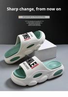 Zapatillas De Hombre Verano Playa Antideslizantes Suaves Sandalias Ultra Ligeras Con Letras Resistentes Al Agua Para Baño Y Uso Diario - details 5
