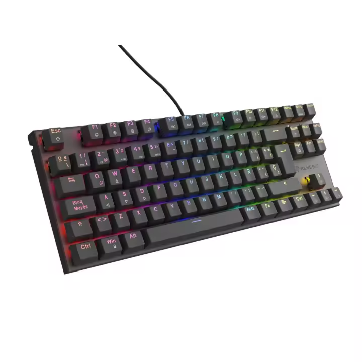 TECLADO GAMING GENESIS THOR 303 TKL ES USB RETROILUMINADO MECANICO NEGRO - 1