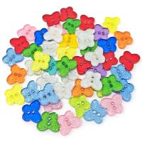 50pcs Botones De Resina Estrella Corazón Mariposa Redondos Brillantes Para Costura Ropa Scrapbooking Tarjetas DIY Manualidades - details 4