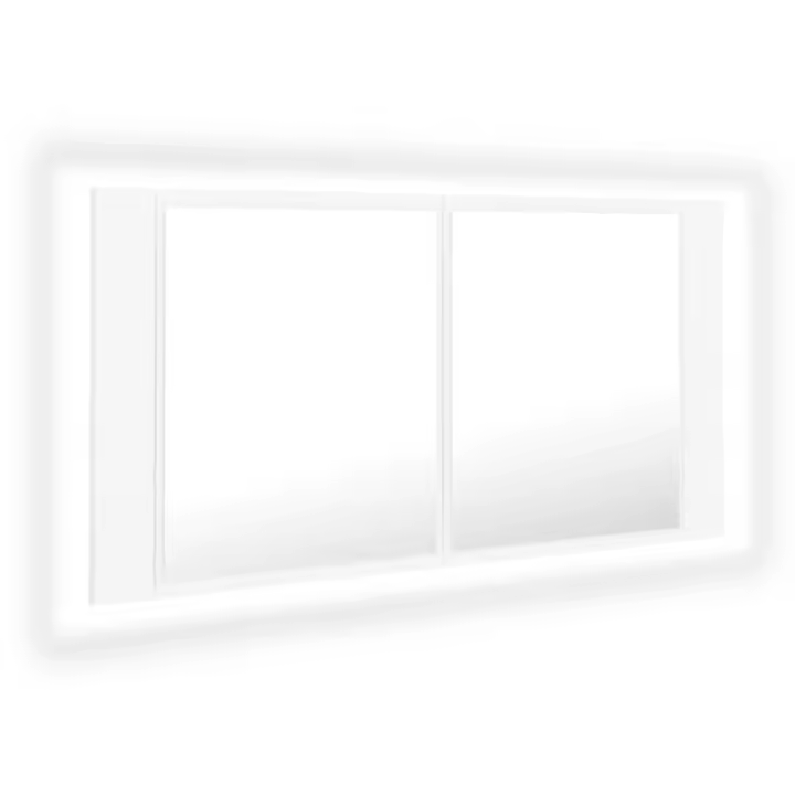 Espejo de baño con Luz LED acrílico Blanco 90x12x45cm - 1