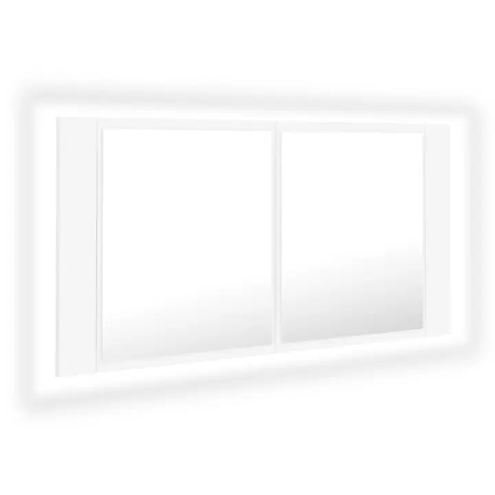 Espejo de baño con Luz LED acrílico Blanco 90x12x45cm - 1