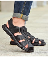 Zapatos De Cuero Genuino Para Hombres Sandalias Clásicas De Verano Para Exterior Caminar Transpirables Sandalias De Hombre - details 17