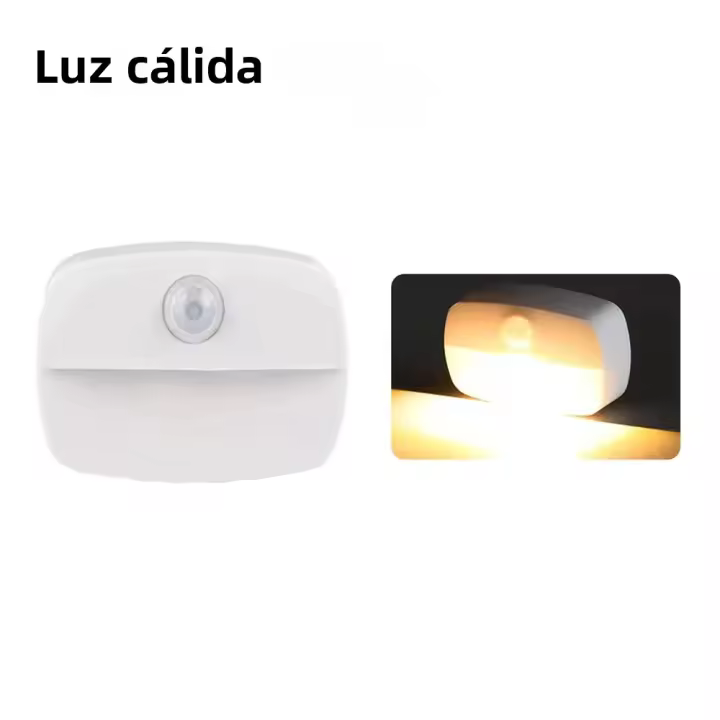Lámpara De Noche LED Con Sensor De Movimiento Adhesiva Para Dormitorio Baño Cocina Pasillo Escaleras Armario Compacta Recargable Con Pilas Incluidas - 1