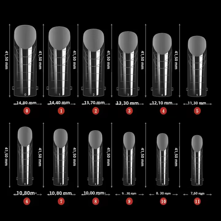120pcs Molde De Uñas Rápidos Mate Para Extensión De Uñas Con Cubierta Total Doble Herramientas Y Accesorios Para Arte De Uñas - 1