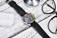 Reloj Mécanico De Lujo PAGANI DESIGN Para Hombre Con Bisel De Cerámica Arco Iris Resistente Al Agua De Acero Inoxidable Y Correa De Goma - details 24