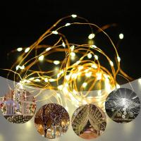 Cadena De Luces Solares LED Para Jardín Y Exterior Impermeable De 100/200/300/500/1000 LEDs Decoración De Navidad Guirnalda De Año Nuevo Art Decó Luz De Cobre Para Exterior - details 9