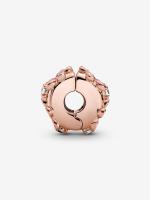 Pandora - Charm with clip espaciador de Margarita Rosa-Baño de Gold Rose de 14 K - details 1