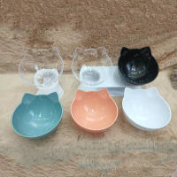 Tazas De Alimento Y Agua Para Gatos Con Soporte Antideslizante Doble Opción Alimentador De Gatos Para Gatos Jóvenes Suministros De Alimentación - details 0