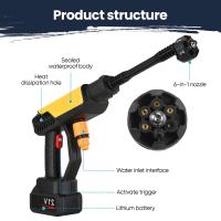 200Bar Pistola de agua de alta presión para lavado de coches, herramienta de riego de jardín para batería Makita de 18V, 3500W  Pistola eléctrica de lavado de automóviles de alta presión - details 4
