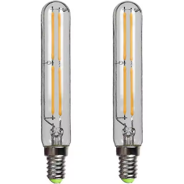Paquete de 2 bombillas LED de filamento T20 de 4 W, E14, base pequeña, Edison, blanco cálido, 2700 K - 1