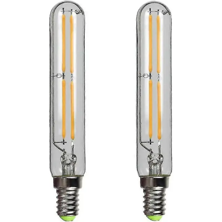Paquete de 2 bombillas LED de filamento T20 de 4 W, E14, base pequeña, Edison, blanco cálido, 2700 K - 1