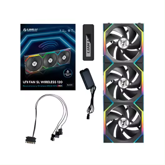 VENTILADOR 120X120 LIAN LI UNIFAN SL WIRELESS BLACK - 1