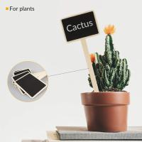 20 Etiquetas de Madera para plantas, mini marcadores de Pizarra Negra para Jardín - details 1