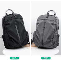 Mochila Casual Para Hombres Viaje Tendencia Estudiante De Colegio Moda Coreana Versión Mochila Escolar Impermeable Con Cierre De Cremallera - details 6