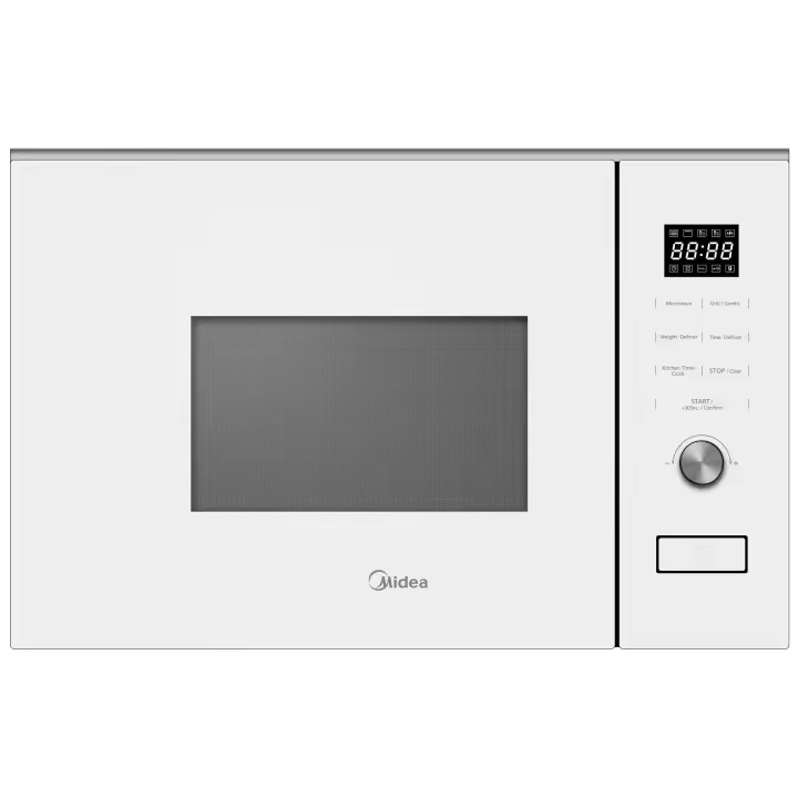 Midea MBMTG820H-WH - Microondas Integrable con Grill 20 Litros 800 W - 1
