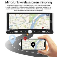Reproductor Multimedia Inteligente Para Coche Universal 1Din Pantalla Táctil De 6.9'' Con Wireless Carplay Android Auto Navegación GPS Wifi FM Estéreo 2G RAM 64G ROM Soporte Para Control De Volante - details 2