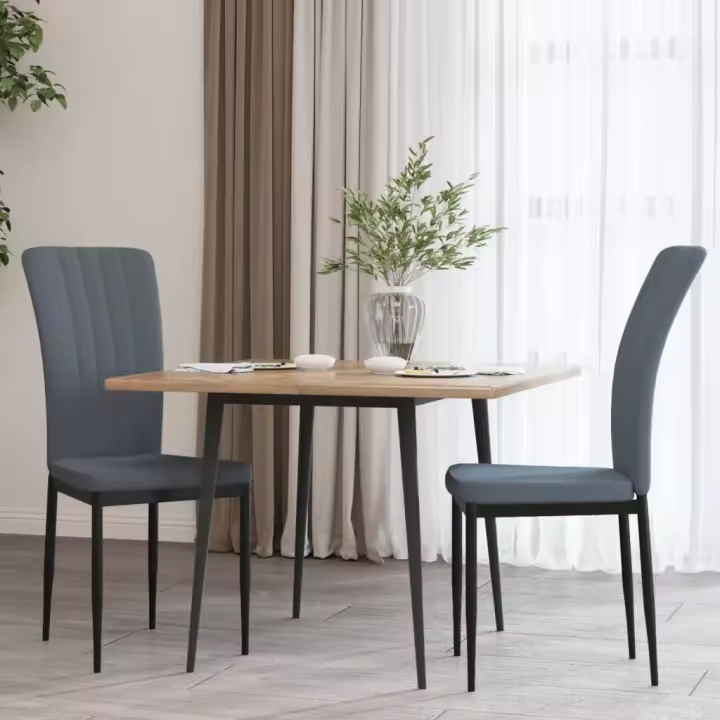 vidaXL Sillas de comedor 2 unidades terciopelo en color Negro/Azul/Verde oscuro y más | cómodas modernas ergonómicas para comedor cocina salón hogar - 1