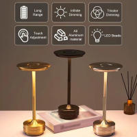 Lámpara De Mesa LED Retro Recargable Sensor Táctil Luz Nocturna Para Lectura Decorativa Para Restaurante Hotel Bar Y Dormitorio - details 0