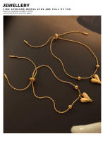 Joyería de mano con diseño de nicho de estilo francés de acero de titanio resistente a la decoloración para mujer, pulsera de corazón de melocotón con hebilla desmontable moderna y moderna,joyería femenina chapada en oro de acero de titanio resistente - details 10