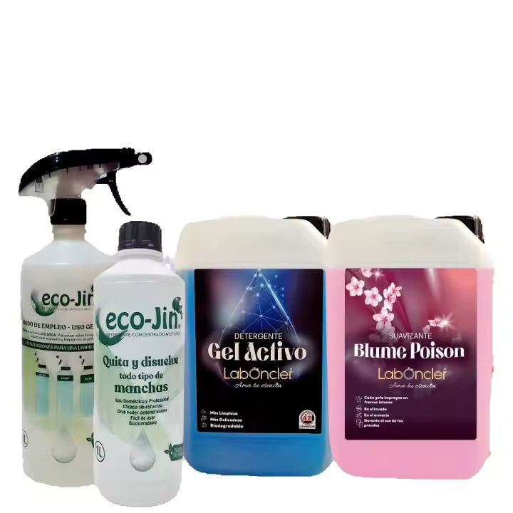 PACK DETERGENTE Gel Activo Laboncler + SUAVIZANTE Blume Poison Laboncler + ECOJIN 1L Aroma a elegir CON DIFUSOR - 1