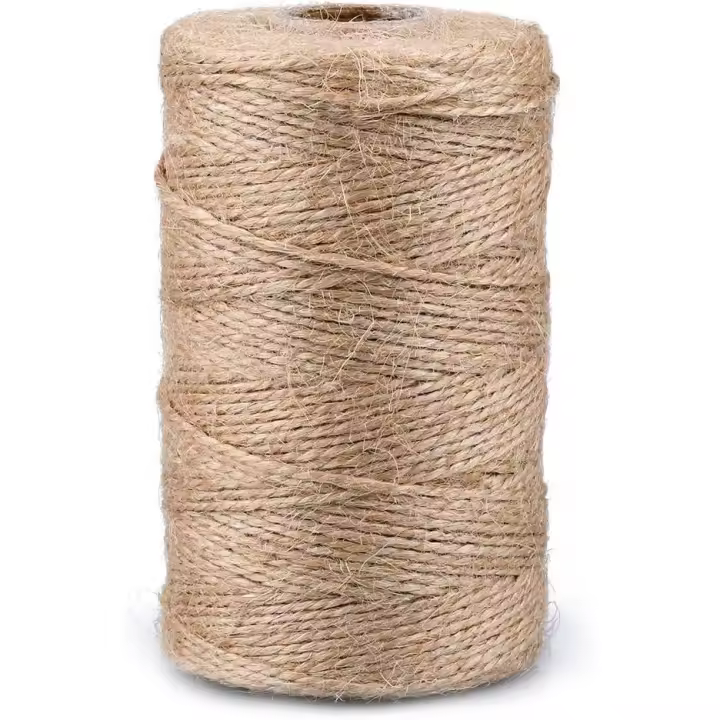 Hilo de yute fino de 200 m, hilo fino de yute para jardín, ideal para decoración, envoltura de regalos, manualidades y jardinería. - 1