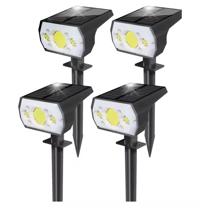 Lámpara De Punto De Luz Solar LED 64 LED Para Jardín Exterior Impermeable 3 Modos Luz De Pared Para Puerta Garage - 1