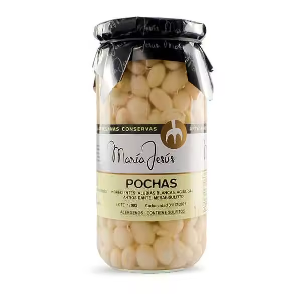 Pochas al natural en frasco de cristal marca María Jesús - 1