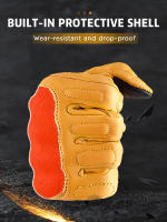 Guantes De Motocicleta De Cuero Genuino MJMOTO Verano Transpirables Con Dedos Completos Guantes De Conducción Retro Para Teléfono Móvil Para Hombres - details 4