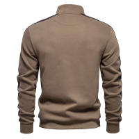 AIOPESON Chaqueta De Algodón Y Poliéster Para Hombres Con Cuello Alto Y Cierre De Cremallera Casual Ligera Para Otoño E Invierno - details 3