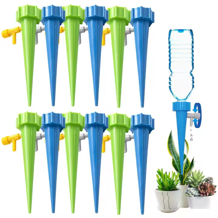 Sistema De Riego Por Drip Automático Con Espiga Self Watering Para Plantas De Flor Jardín Invernadero Dispositivo De Rociador Automático Ajustable - 1