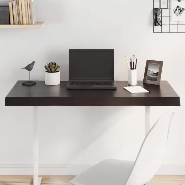 Tabla Superior Marron Dark 100 x40x(2-6)cm Roble sin tratar - 1