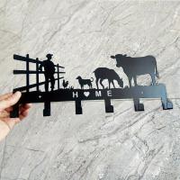 Gancho De Pared ZOKE Silueta De Animal De Metal Soporte Para Llaves Pesado Resorte Para Entrada Garage Sombrero Bolso - details 2