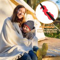 Kit De Accesorios Para Tienda De Campaña 5 Piezas Amortiguador De Tensión Ajustable Para Exterior Camping Fijación De Cuerda S Tipo Herramientas De Exterior - details 2