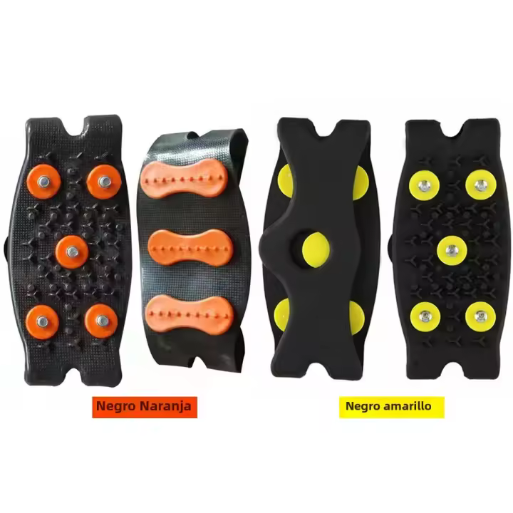 Crampones De Escalada Con 5 Estacas Antideslizantes Para Montañismo Y Caminar Cubiertas De Zapatos Para Nieve Accesorios De Senderismo Unisex - 1
