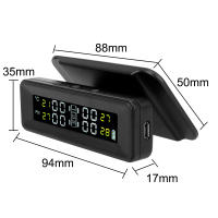 Sistema De Monitoreo De Presión De Neumáticos De Coche TMPS Solar Con Sensor Digital Accesorios Electrónicos Universales Para Automóviles Incluye Batería - details 7