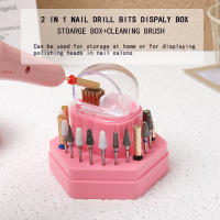 Caja De Almacenamiento Para Brocas De Uñas Con Cepillo De Limpieza Y Soporte Para Cabezas De Molienda Para Salón De Manicura Accesorio De Arte De Uñas - details 1