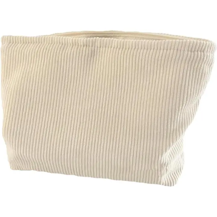 Neceser de cosmética Beige, Bolsa de Cosméticos para Mujer, Neceser de Pana, Bolsa de Maquillaje para Viajes - 1