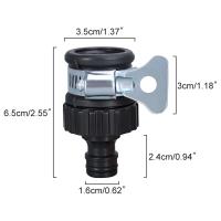 2pcs Adaptador De Grifo Universal Duradero Conector Rápido De Goma Plástica Para Lavado De Coche Riego Del Jardín - details 1