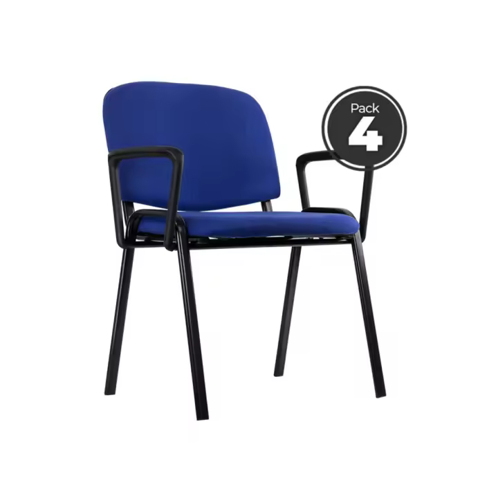 Pack 4 Sillas Ofis con Brazos - Azul - 1