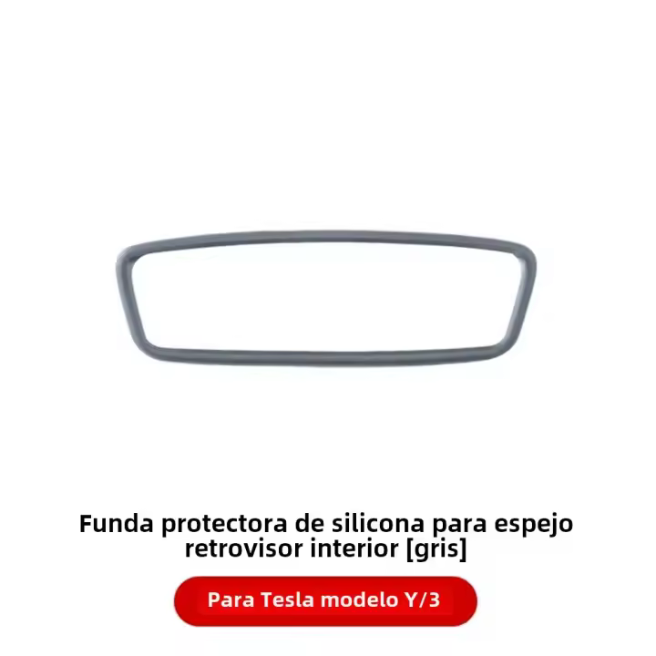 Protector De Espejo Retrovisor Para Tesla Model Y Funda De Silicona Antideslizante Decorativa Accesorio Para Coche - 1